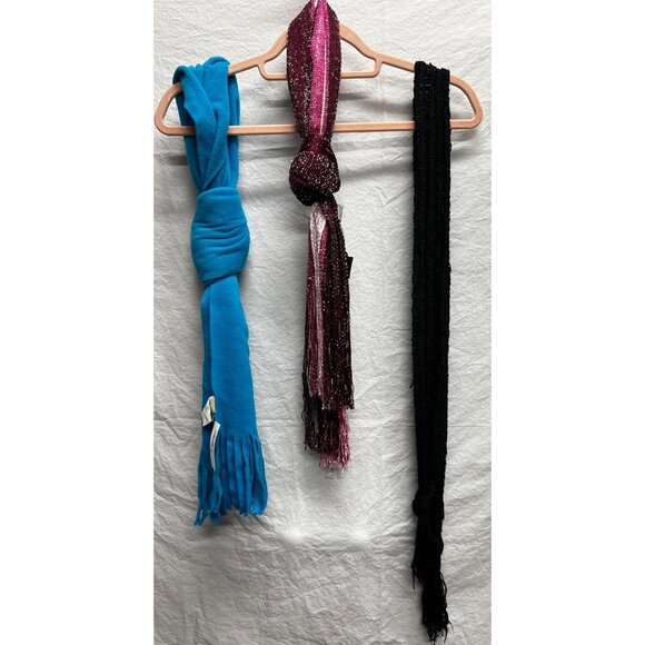 Old Navy, Avenue Accessories - Set Of 3 Scarves Old Navy and Avenue Womens Winter Accessories Blue Pink Black